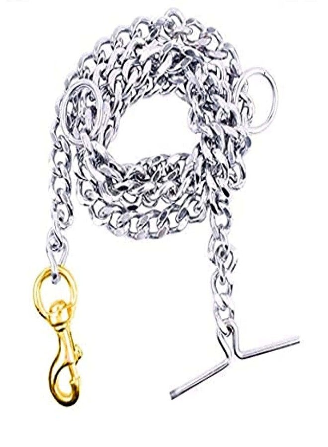 KsPups Dog Leash I Heavy Duty I Dog Chain with Brass Hook I for Large Dogs I Brass Hook & Diamond Cut Shape I (Large)